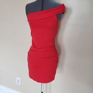 Red Body Con One-shoulder Dress By Victoria's Secret
